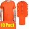 Gildan Heavy Cotton Crewneck T-Shirt Craft Bundle, Orange Unisex Short Sleeve Blanks for DIY Printing (2–14 Pack)